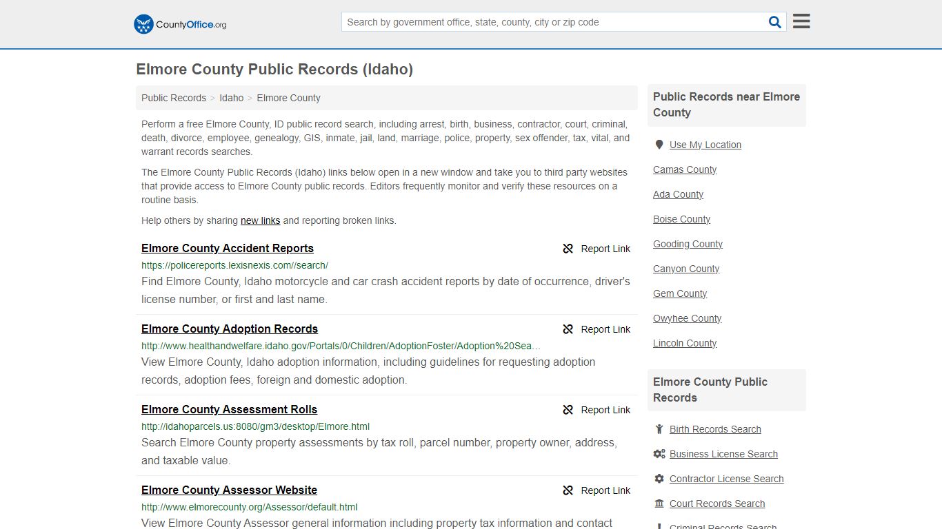 Elmore County Public Records (Idaho) - County Office
